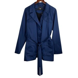 Away | Blue The Utility Button Travel Jacket New